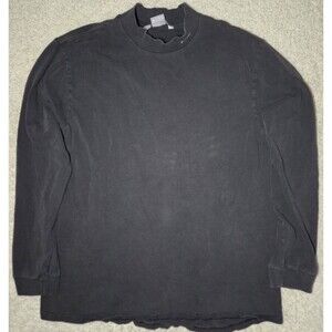 Vintage 90s Nike Mock Neck Long Sleeve Shirt Gray XL Swoosh